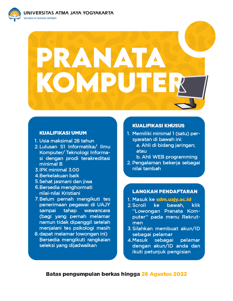 Lowongan Pranata Komputer