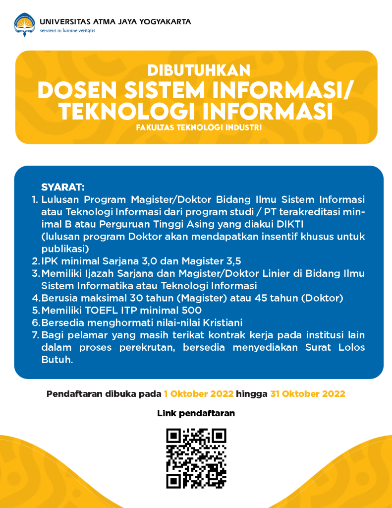 Loker Dosen Teknologi Informasi